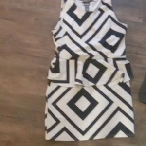 Dress black and white large